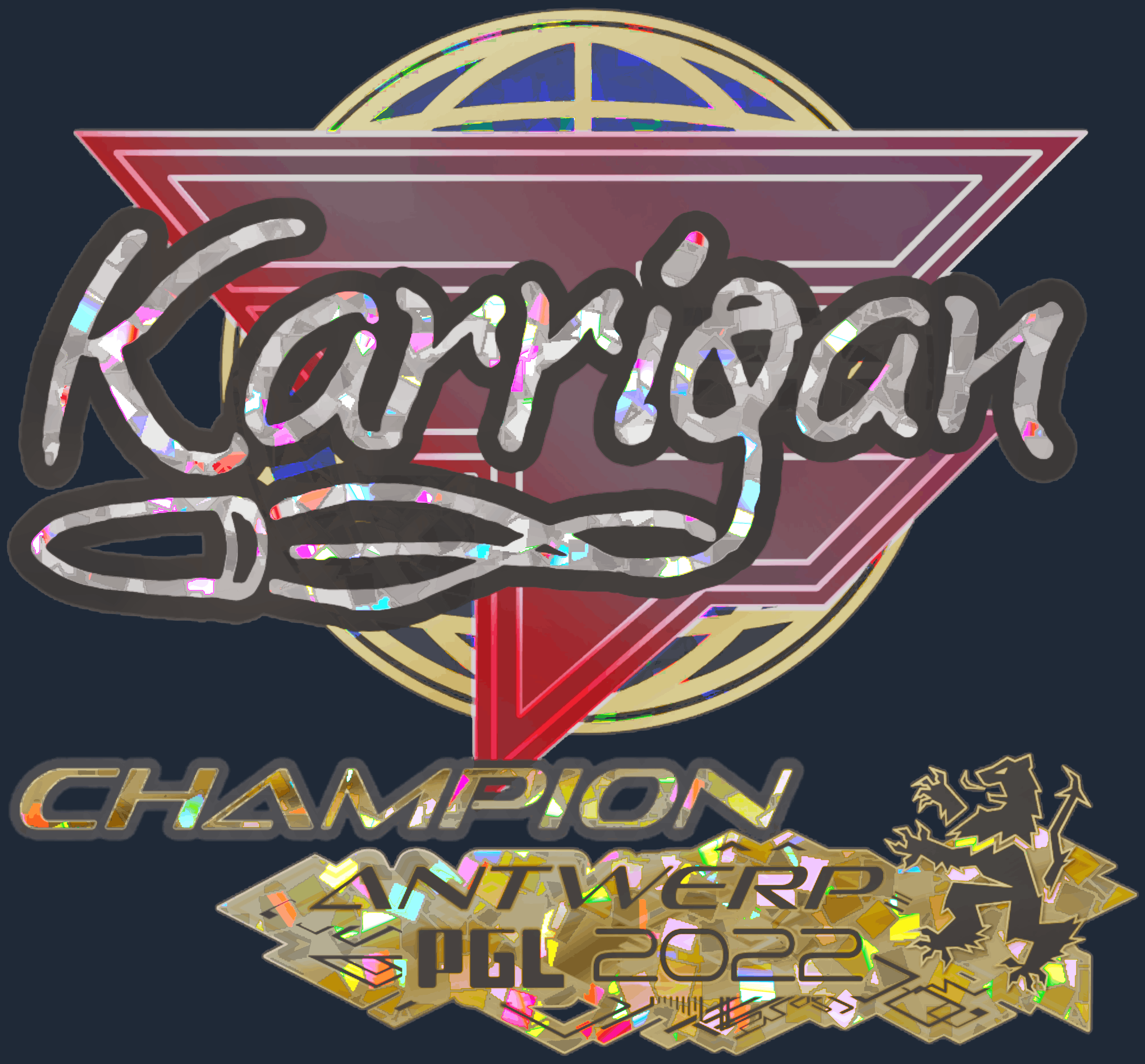Sticker | karrigan (Glitter, Champion) | Antwerp 2022