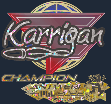 Sticker | karrigan (purpurina, campeón) | Amberes 2022