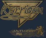 Sticker | karrigan (Gold) | Antwerp 2022
