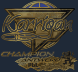 Sticker | karrigan (Gold, Champion) | Antwerp 2022