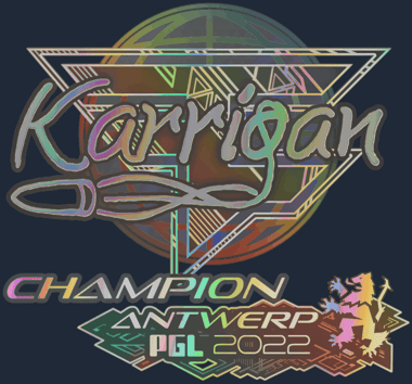Sticker | karrigan (holográfica, campeón) | Amberes 2022