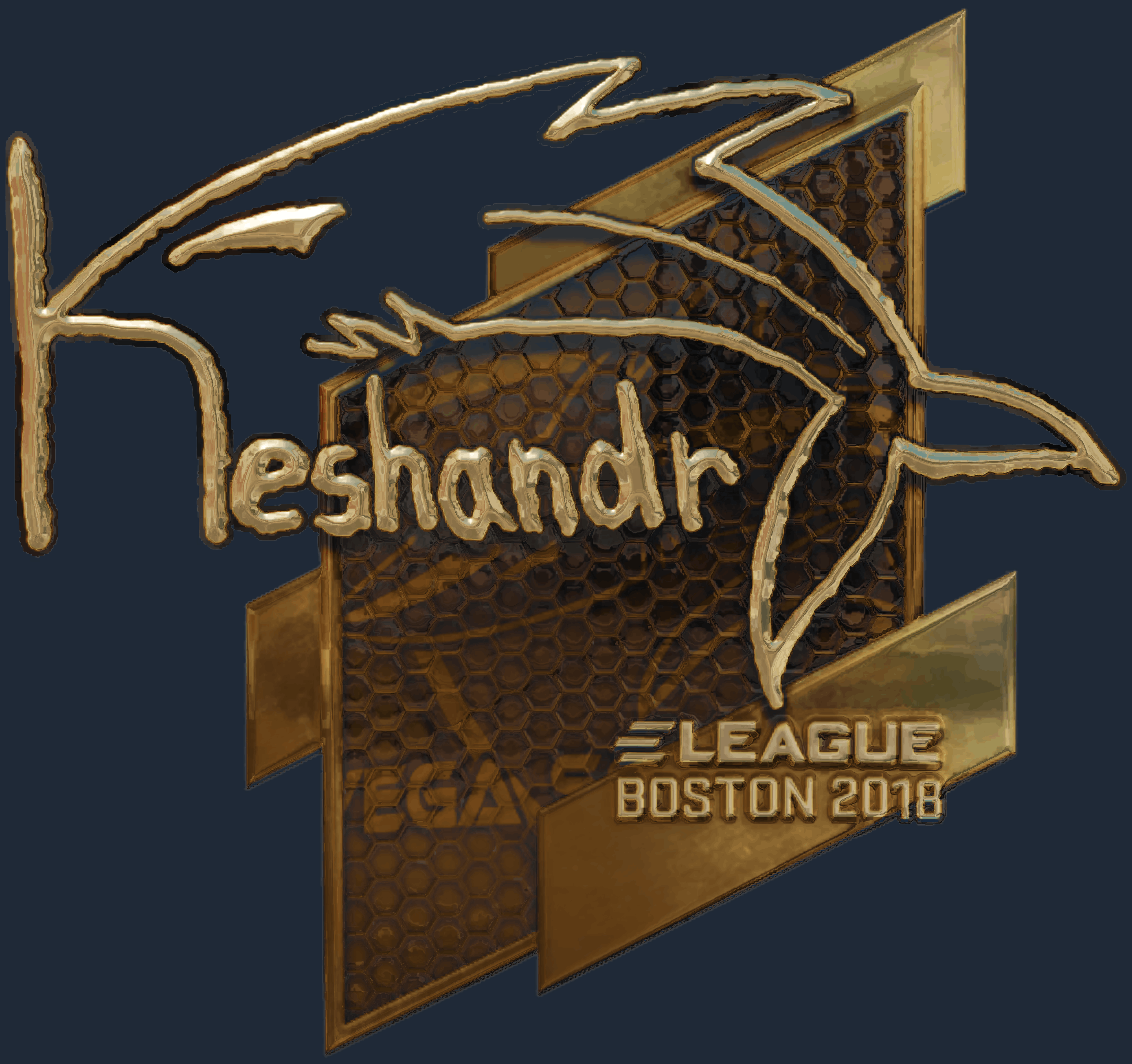 Sticker | keshandr (Gold) | Boston 2018