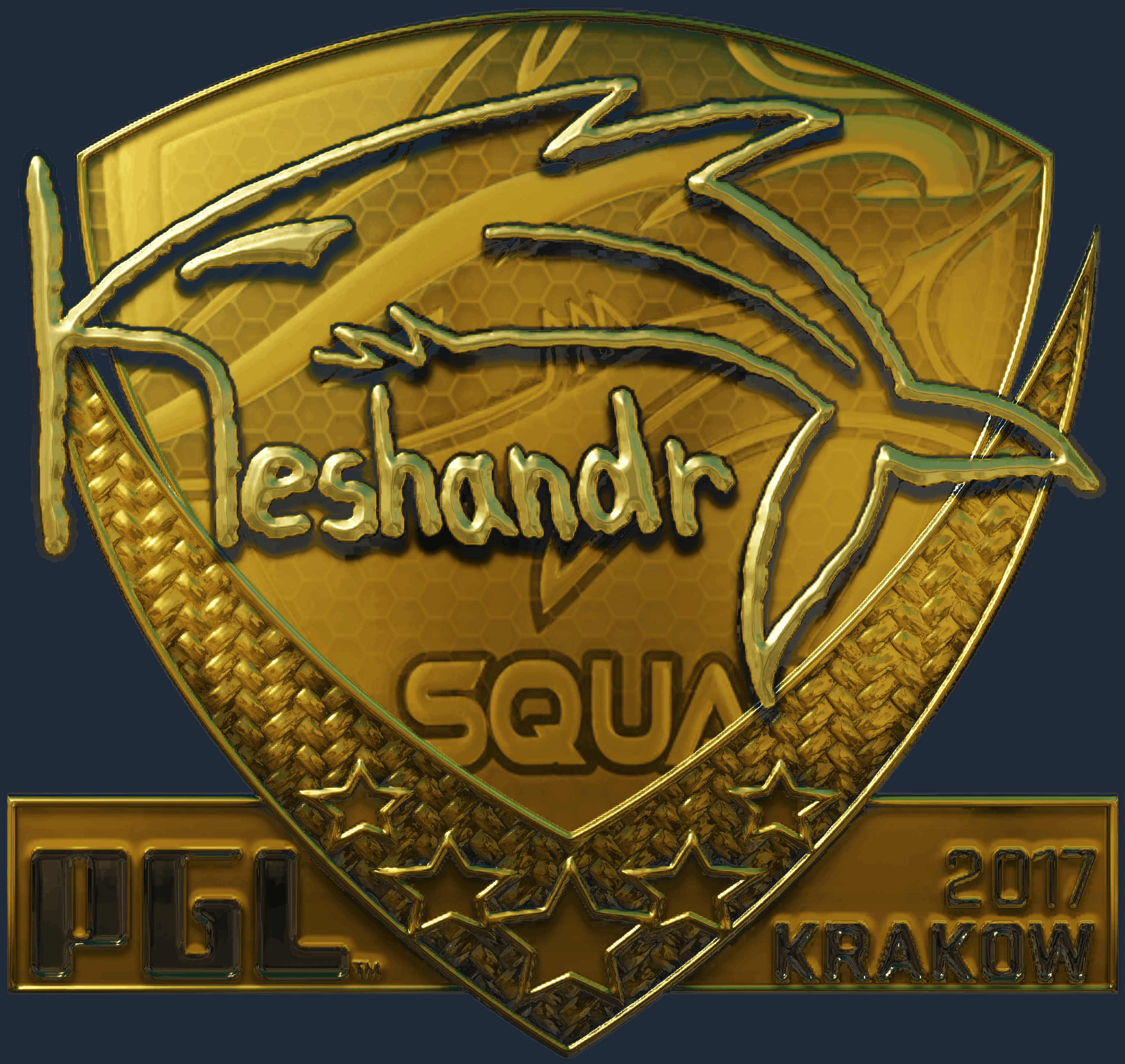Sticker | keshandr (Gold) | Krakow 2017