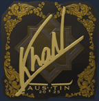 Sticker | khaN (Gold) | Austin 2025