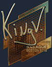 Sticker | kNgV- (Gold) | Boston 2018 image