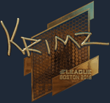Sticker | KRIMZ (Gold) | Boston 2018