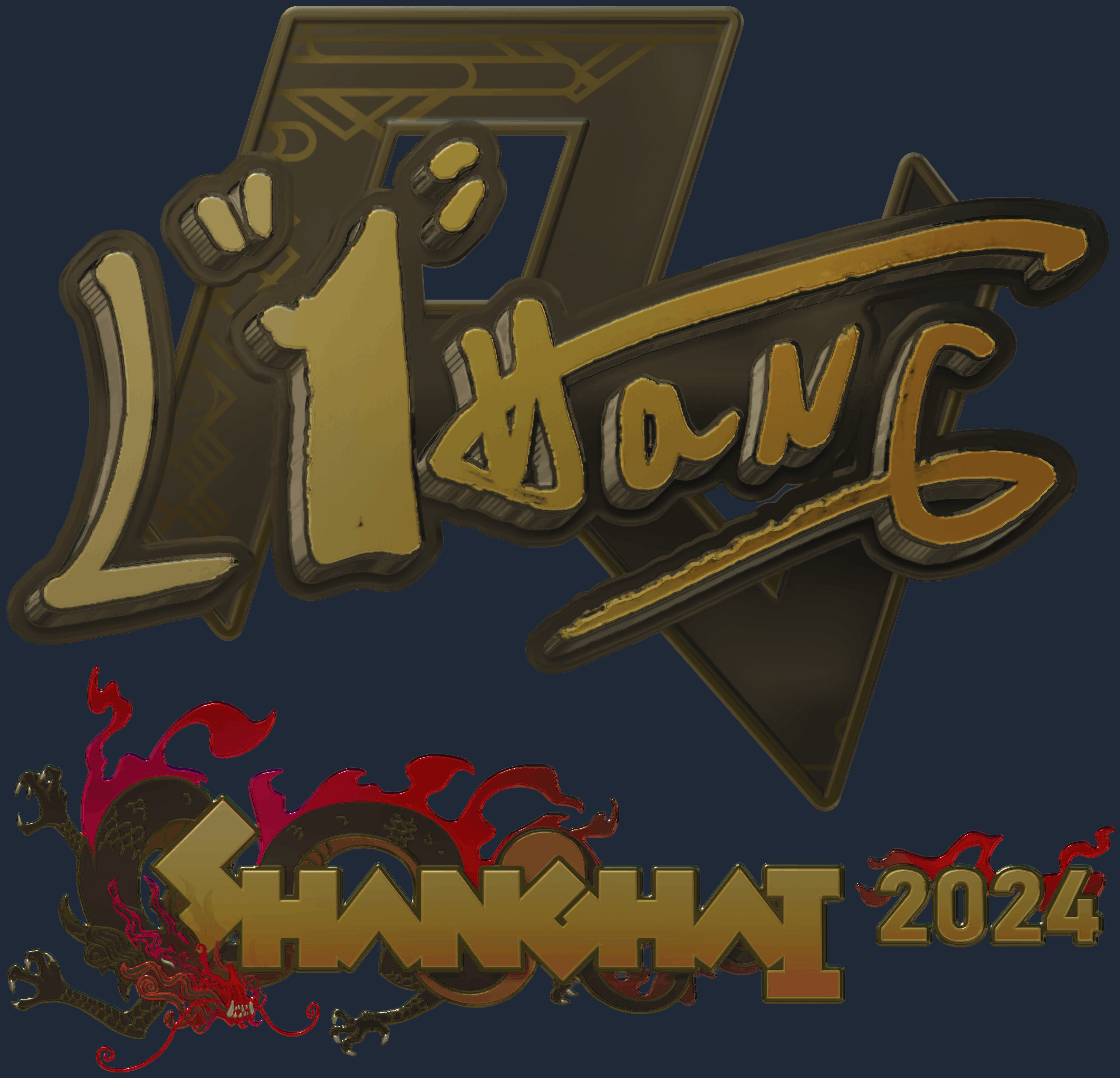Sticker | L1haNg (Gold) | Shanghai 2024