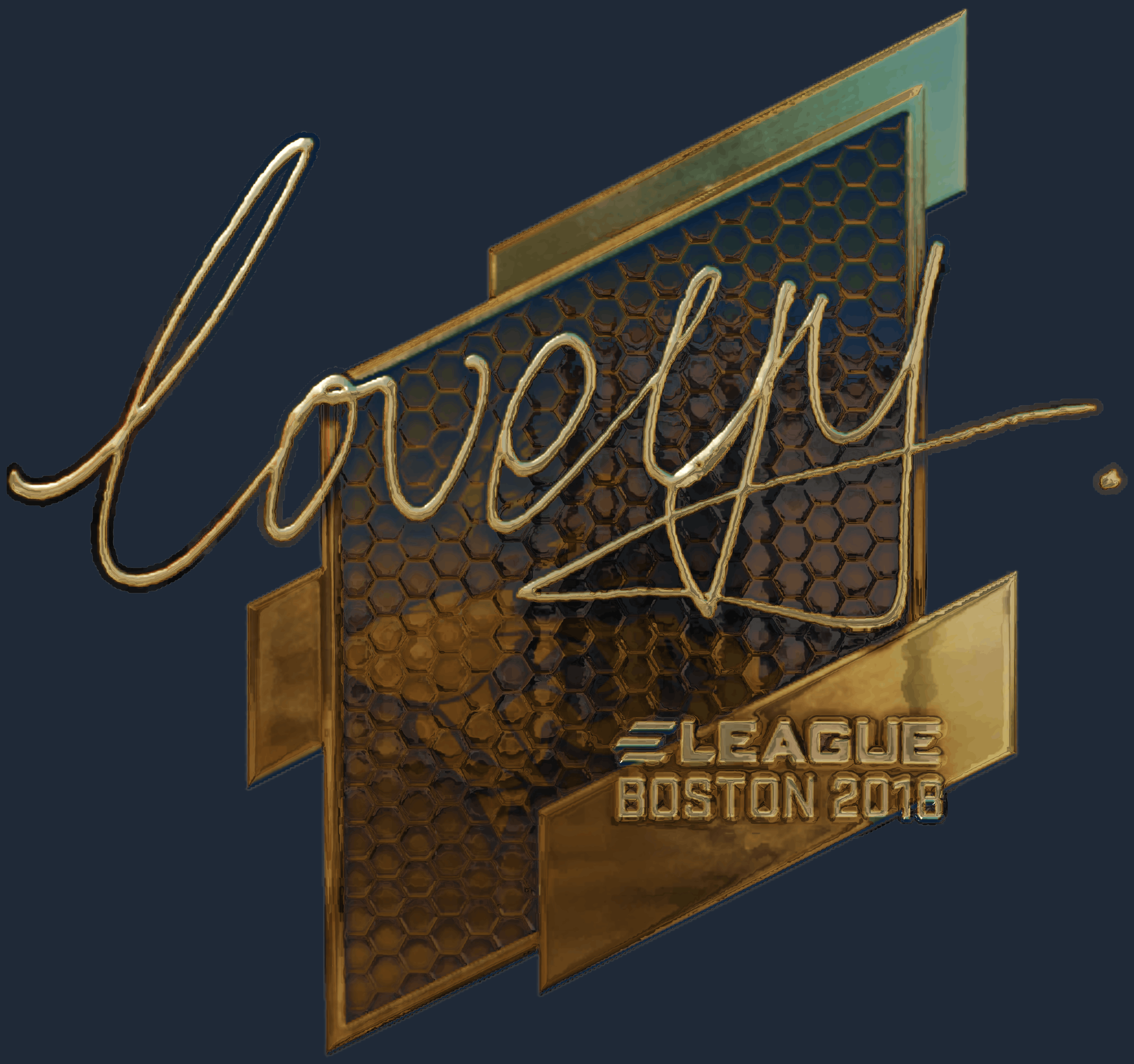 Sticker | LoveYY (Gold) | Boston 2018