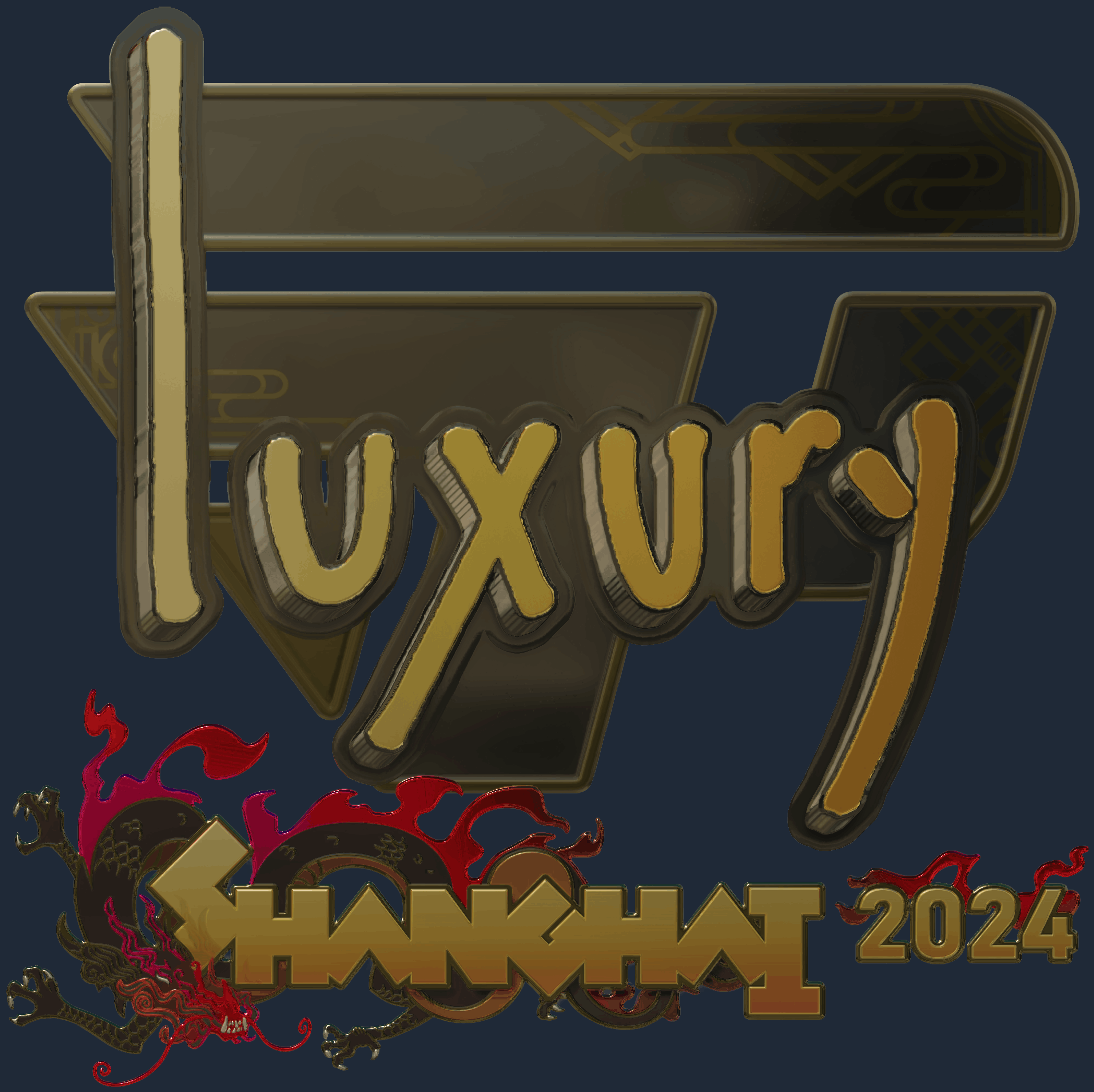 Sticker | lux (Gold) | Shanghai 2024