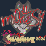 Sticker | m0NESY (Glitter) | Shanghai 2024