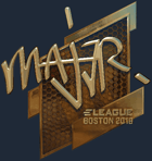 Sticker | MAJ3R (Gold) | Boston 2018