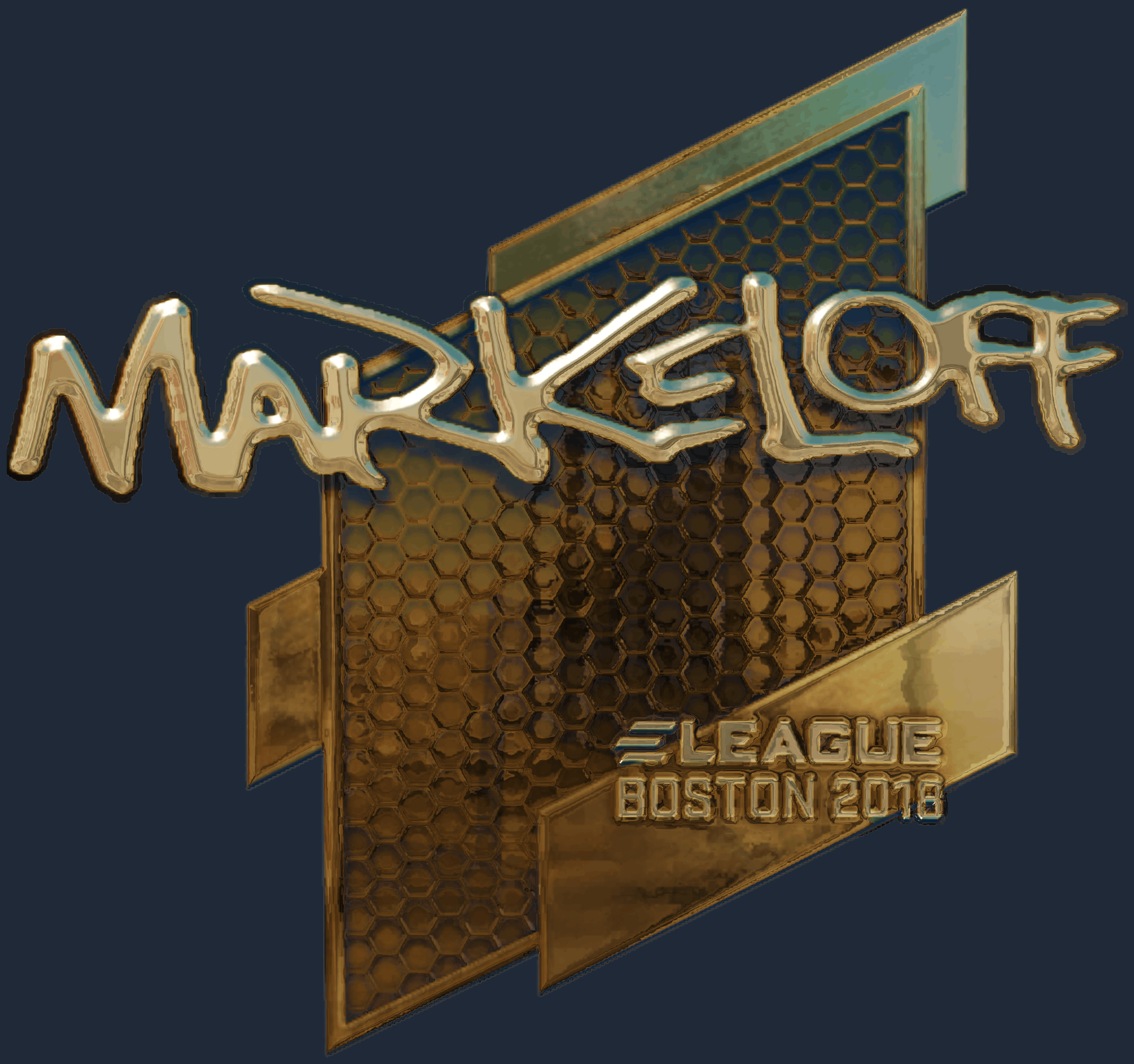 Sticker | markeloff (Gold) | Boston 2018