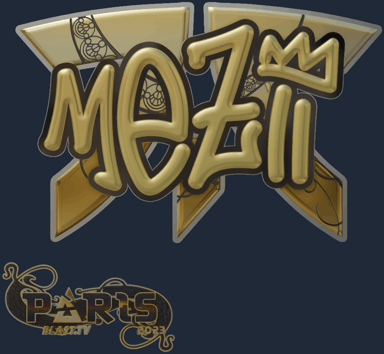 Sticker | mezii (Gold) | Paris 2023