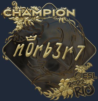 Sticker | n0rb3r7 (Gold, Champion) | Rio 2022