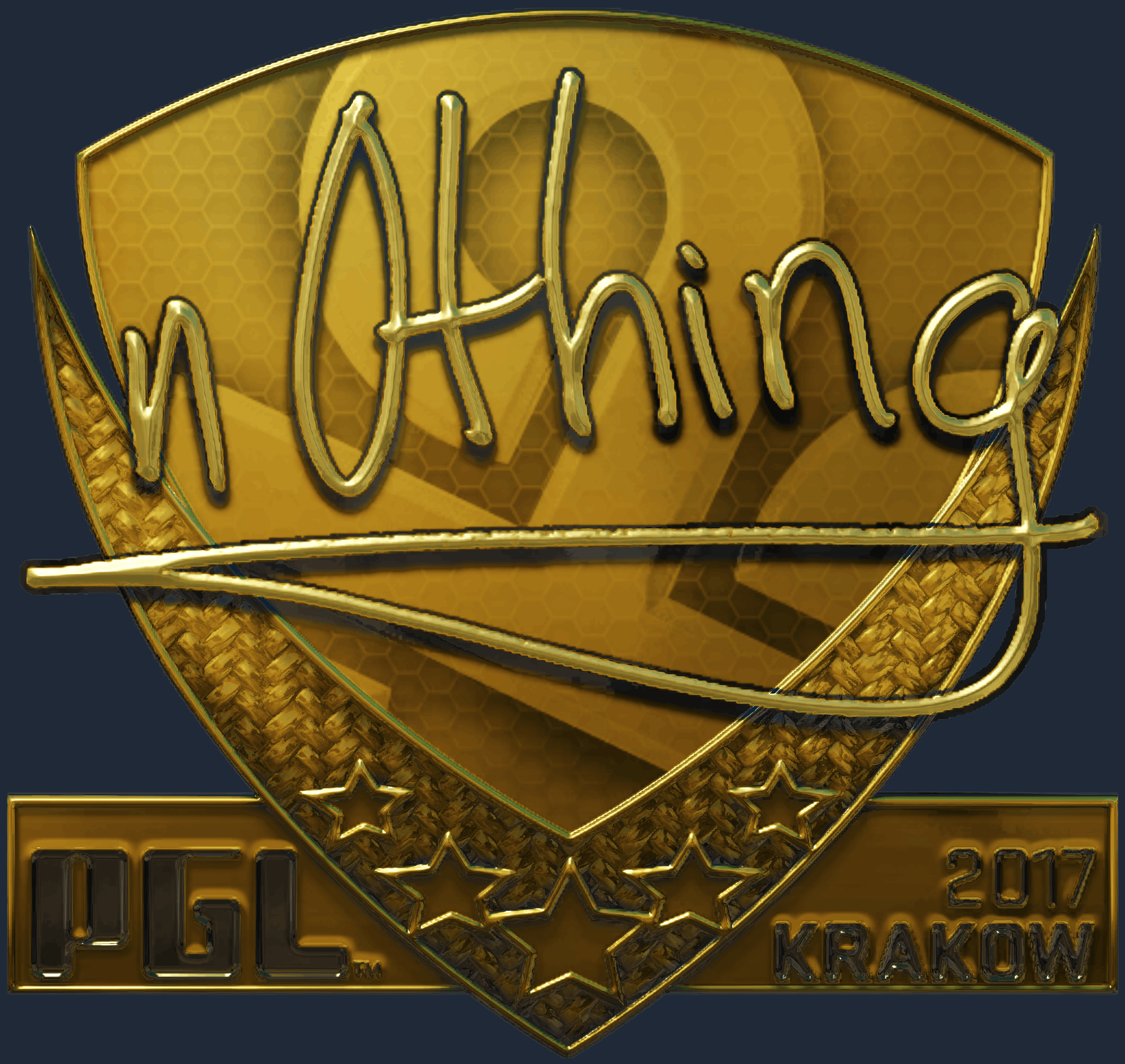Sticker | n0thing (Gold) | Krakow 2017