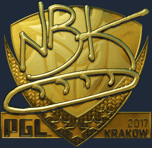 Sticker | NBK- (Gold) | Krakow 2017