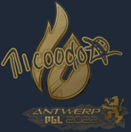Sticker | nicoodoz (Gold) | Antwerp 2022