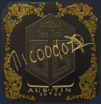 Sticker | nicoodoz (Gold) | Austin 2025