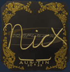 Sticker | nicx (Gold) | Austin 2025