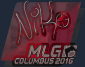 Sticker | NiKo (Foil) | MLG Columbus 2016 image