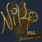 Sticker | NiKo (Gold) | Stockholm 2021 image