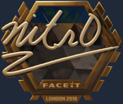 Sticker | nitr0 (Gold) | London 2018