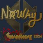 Sticker | noway (Gold) | Shanghai 2024