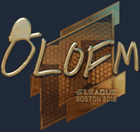 Sticker | olofmeister (Gold) | Boston 2018