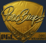 Sticker | pashaBiceps (Gold) | Krakow 2017