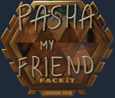 Sticker | pashaBiceps (Gold) | London 2018 image