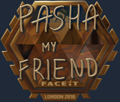 Sticker | pashaBiceps (Gold) | London 2018