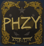 Sticker | phzy (Gold) | Austin 2025