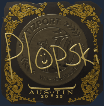 Sticker | Plopski (Gold) | Austin 2025