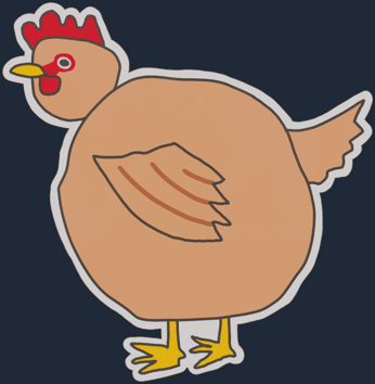Preview image 2 of Sticker | Poorly Drawn - Chicken (Ảnh toàn ký)