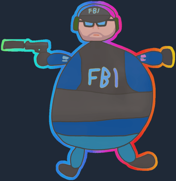 Sticker | Poorly Drawn FBI (Holo)