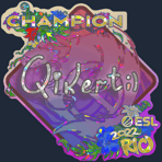 Sticker | qikert (Glitter, Champion) | Rio 2022