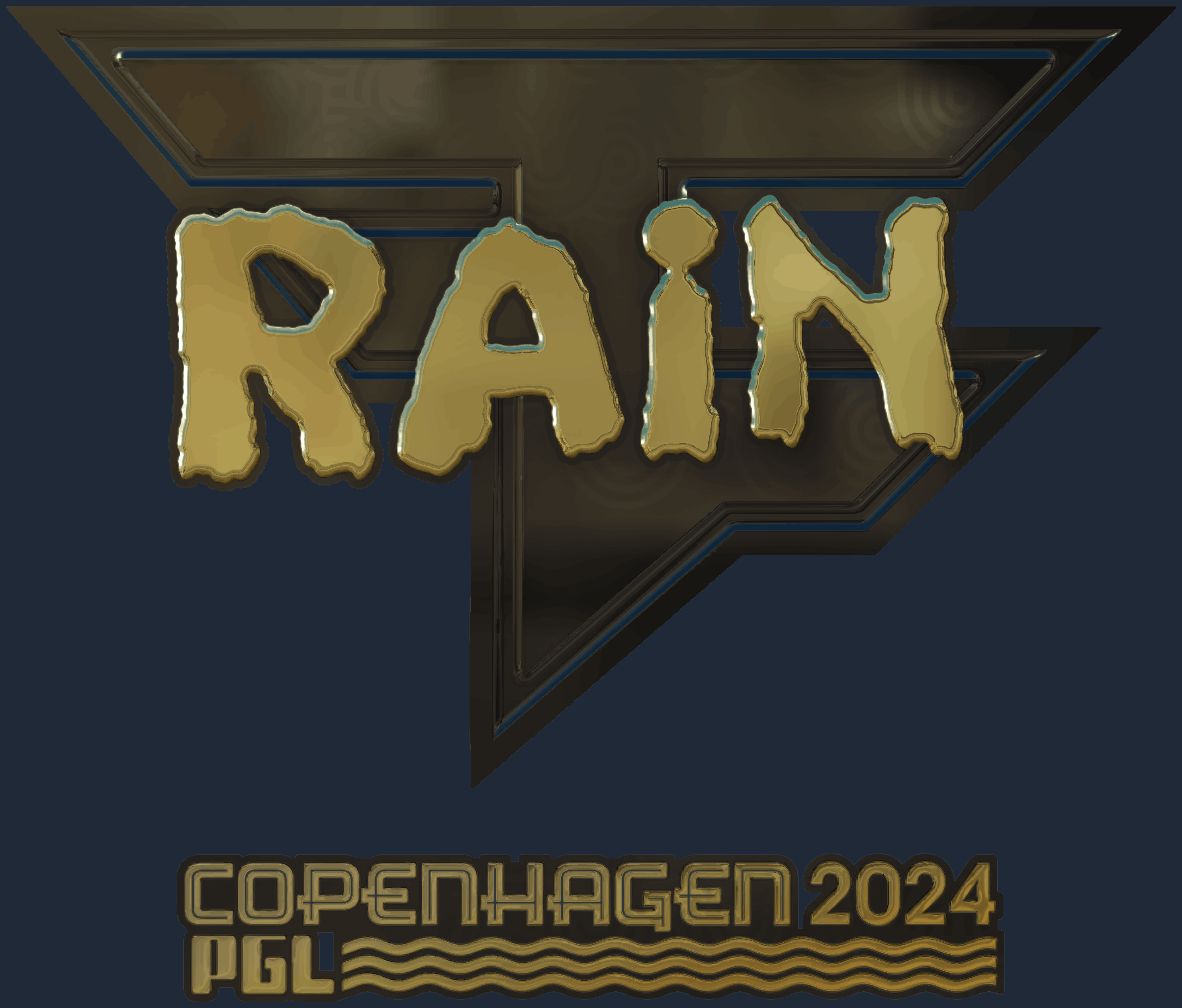 Sticker | rain (Gold) | Copenhagen 2024