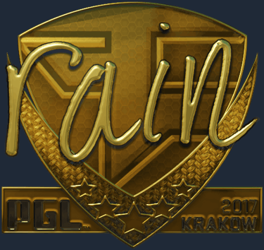 Sticker | rain (Gold) | Krakow 2017