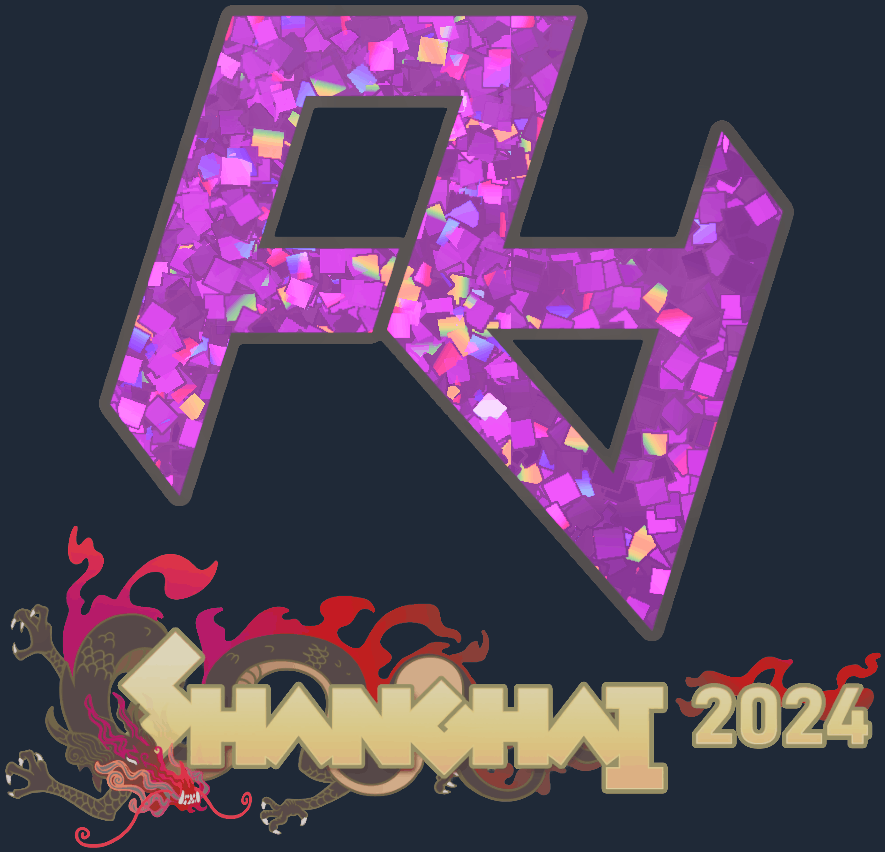 Sticker | Rare Atom (Glitter) | Shanghai 2024
