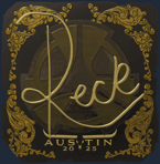 Sticker | reck (Gold) | Austin 2025