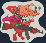 Sticker | Red Shark Shooter