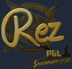 Sticker | REZ (Gold) | Stockholm 2021 image