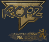 Sticker | ropz (Gold) | Antwerp 2022 image