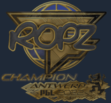 Sticker | ropz (Gold, Champion) | Antwerp 2022
