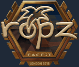 Sticker | ropz (Gold) | London 2018 image