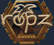 Sticker | ropz (Gold) | London 2018