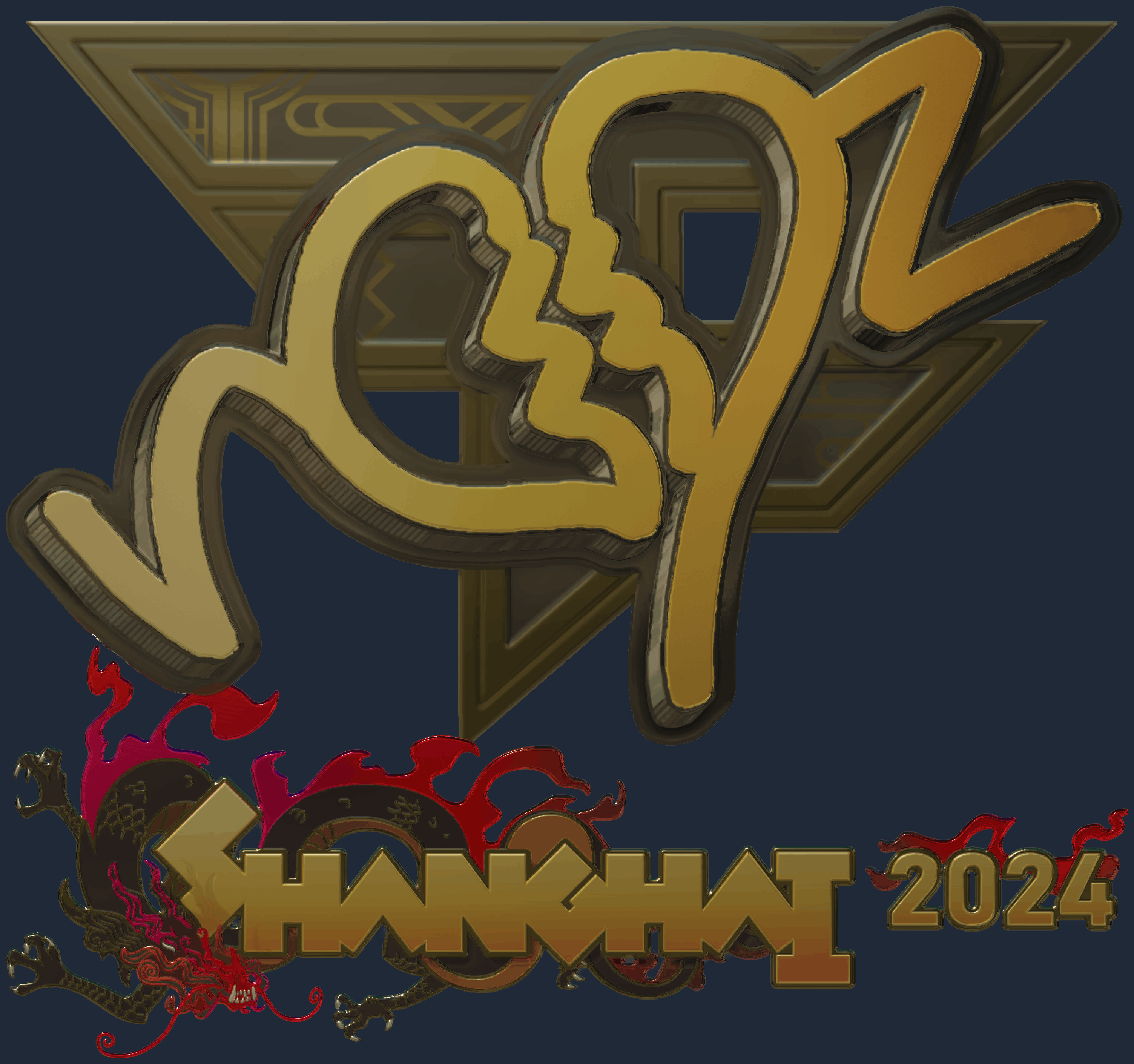 Sticker | ropz (Gold) | Shanghai 2024