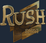 Sticker | RUSH (Gold) | Boston 2018
