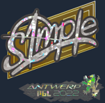 Sticker | s1mple (Glitter) | Antwerp 2022