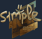 Sticker | s1mple (Gold) | Boston 2018 image
